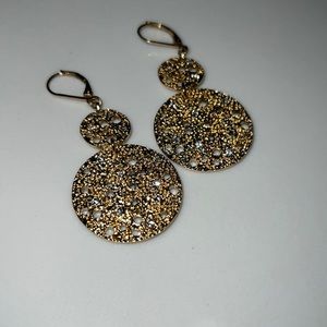 Erwin Pearl Gold Hanging Round Earrings